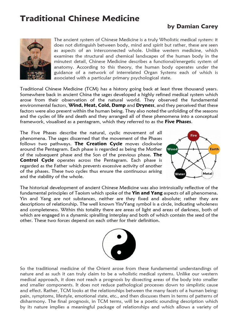 Understanding Traditional Chinese Medicine | PDF | Traditional Chinese ...