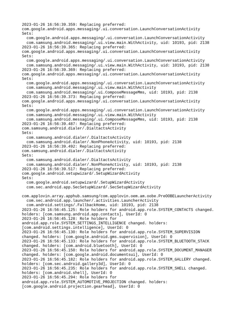 Android App Preference Changes Log | PDF | Android (Operating System ...