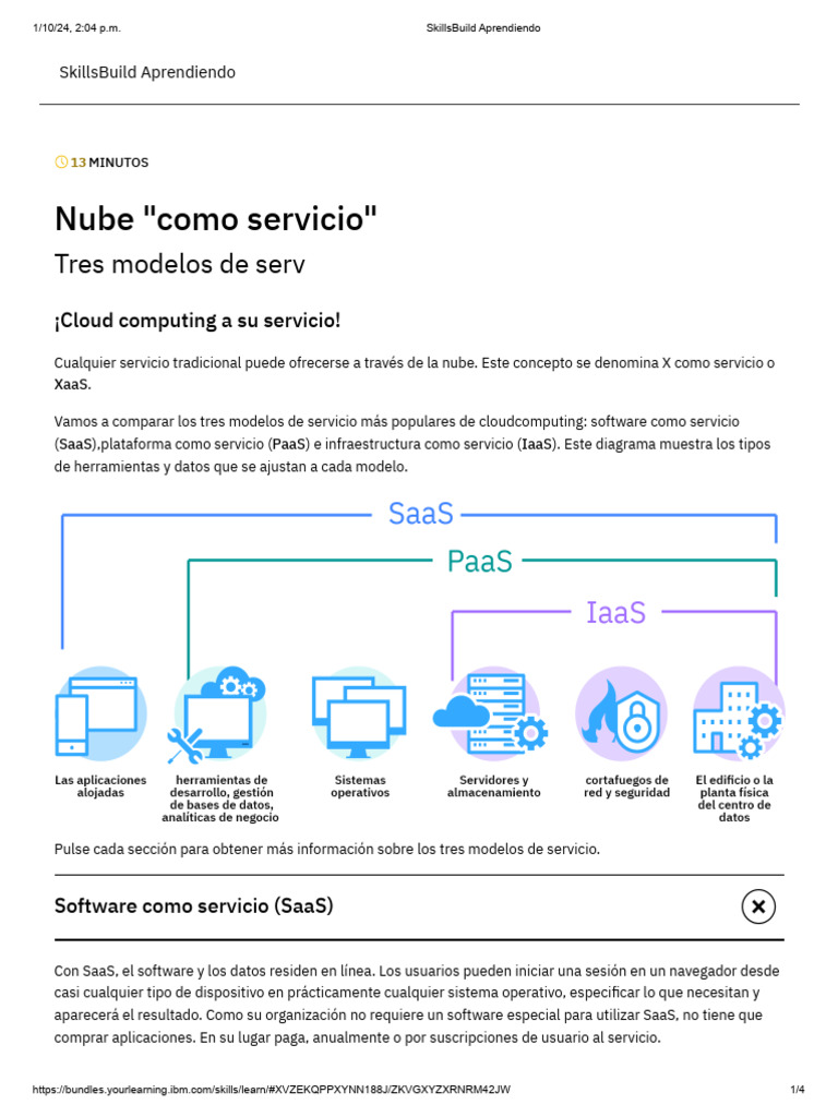 Comparativa de Modelos de Cloud Computing | PDF | Computación en la ...