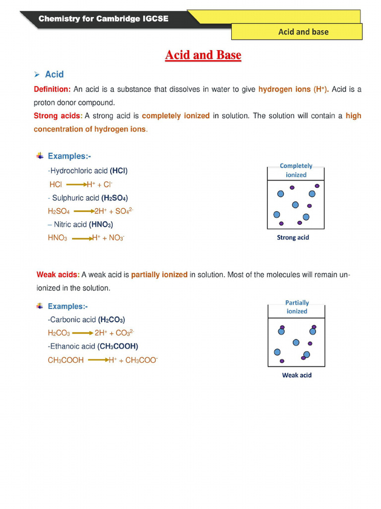 Acids, bases, oxides, salts IGCSE | PDF