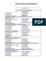 Ontario Ministers of Parliment MPP