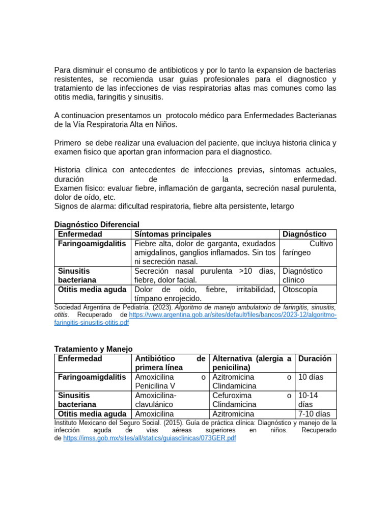 Protocolo para Infecciones Respiratorias en Niños | PDF | Enfermedades ...