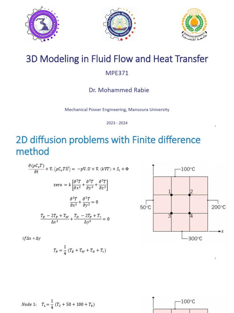 3D Modeling of Fluid Flow & Heat Transfer | PDF | Continuum Mechanics ...