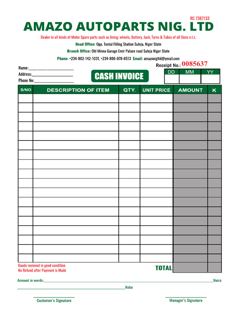 Amazo Invoice | PDF