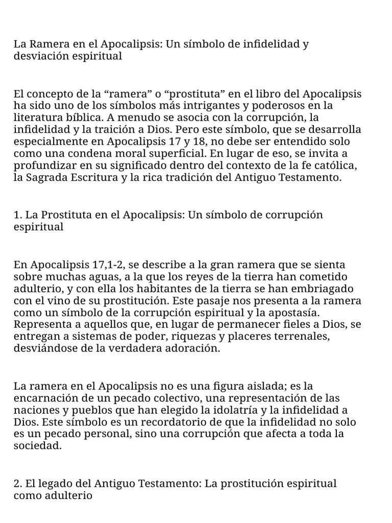 La Ramera | PDF | Prostitución | Libro de revelación