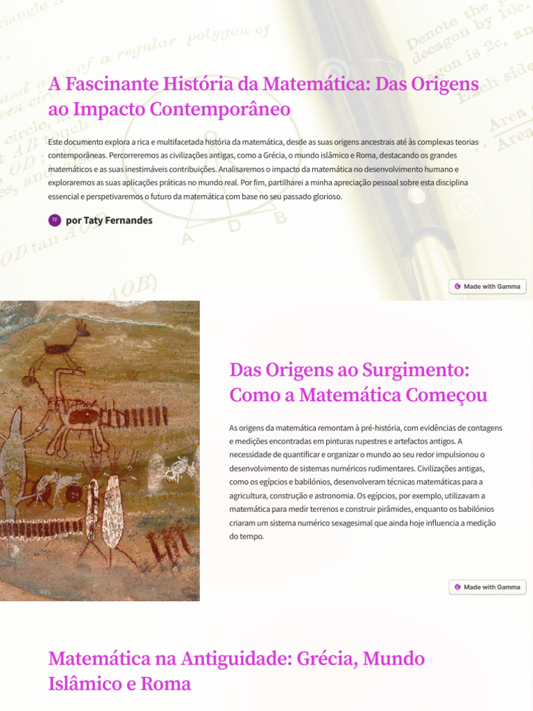 A Fascinante Historia Da Matematica Das Origens Ao Impacto ...