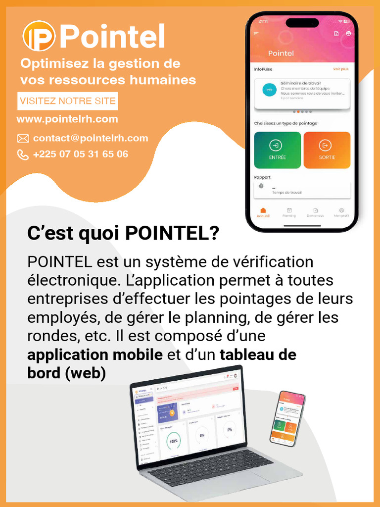 POINTEL : Gestion électronique des pointages | PDF | Recrutement | Salaires
