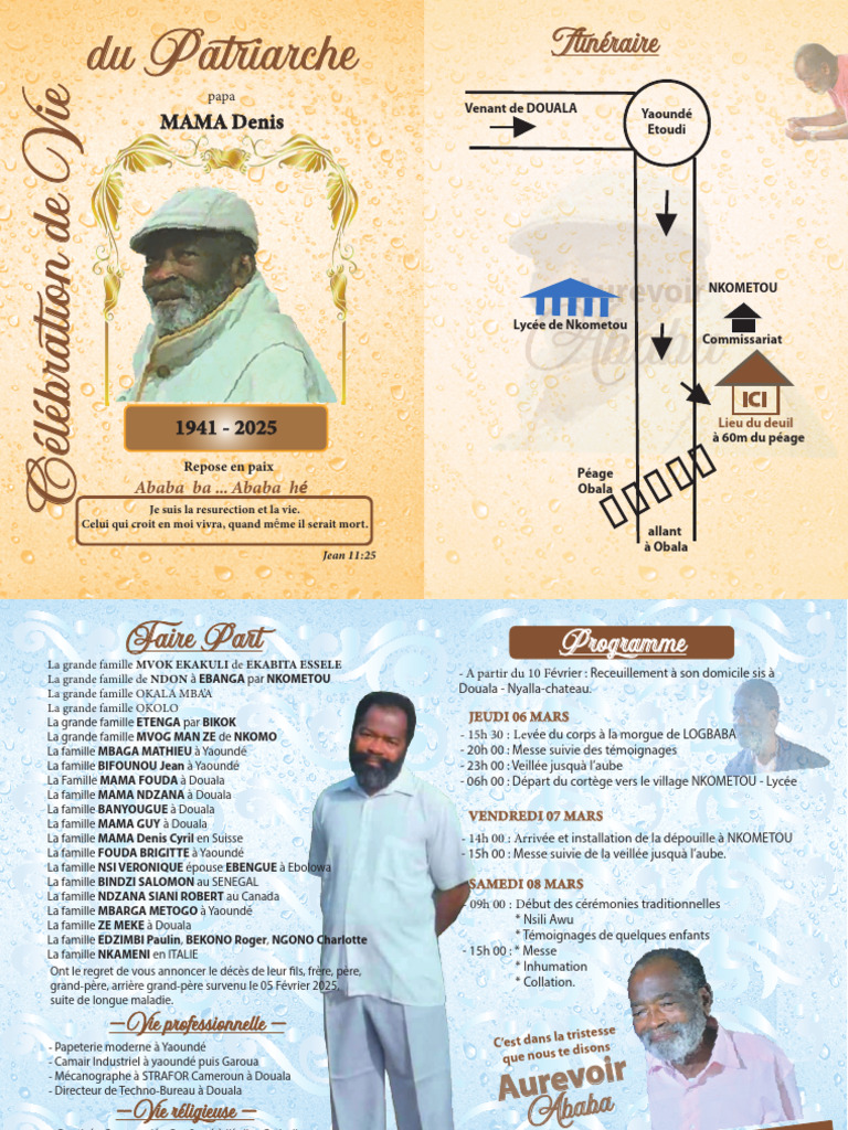 Programme des obsèques à Nkometou | PDF