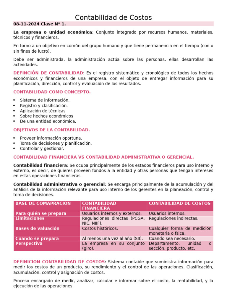 Introducción a la Contabilidad de Costos | PDF | Contabilidad ...