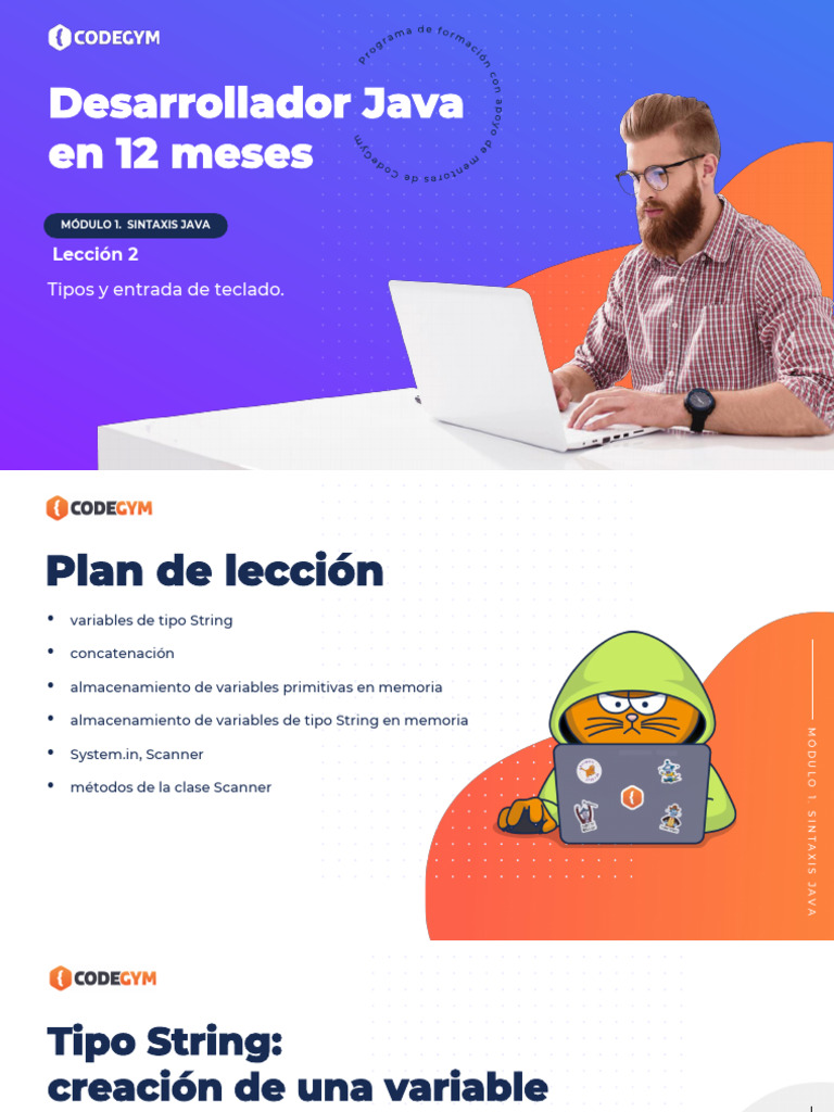 Sintaxis Java: Tipos y Entrada de Teclado | PDF | Java (lenguaje de ...