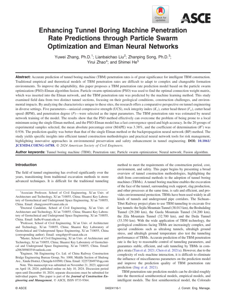 Zhang Et Al 2024 Enhancing Tunnel Boring Machine Penetration Rate ...