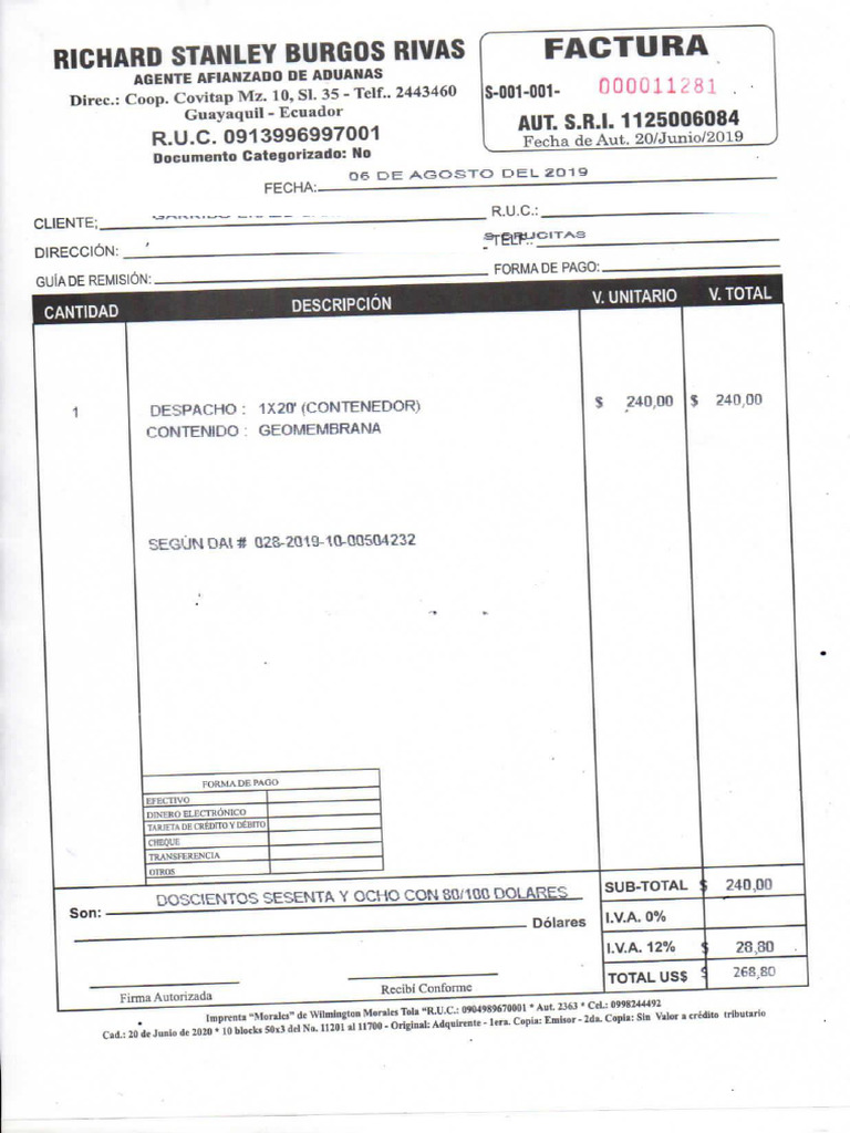 factura-agente-de-aduana-pdf
