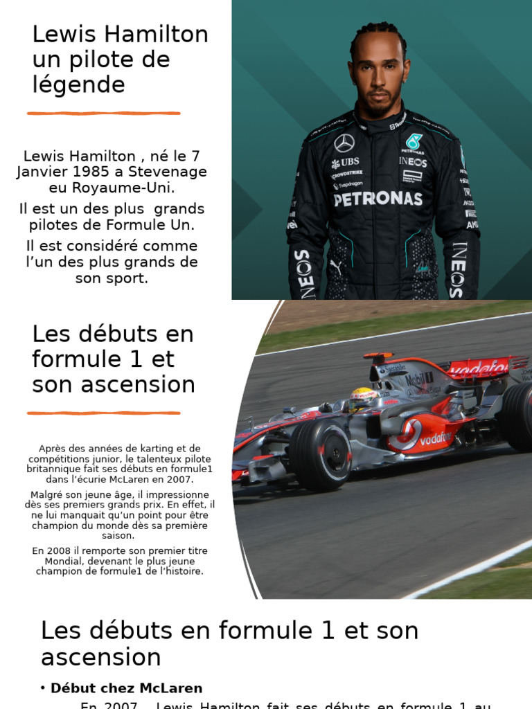 Lewis Hamilton : Légende de la F1 | PDF | Formule 1 | Sport mécanique
