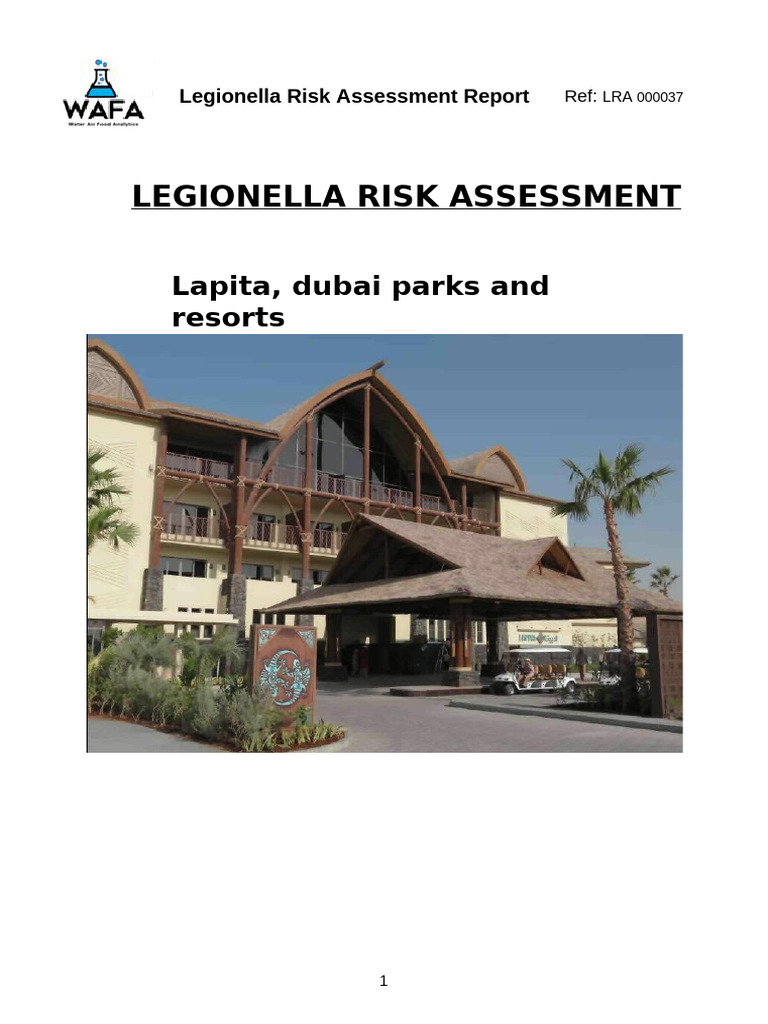 Legionella Risk Assessment for Lapita Resort | PDF | Pneumonia