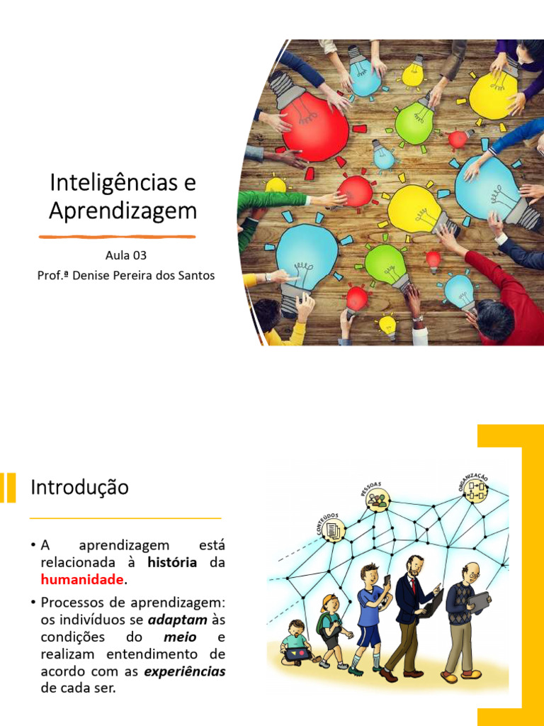 Processos de Aprendizagem e Inteligências | PDF | Aprendizado | Cognição