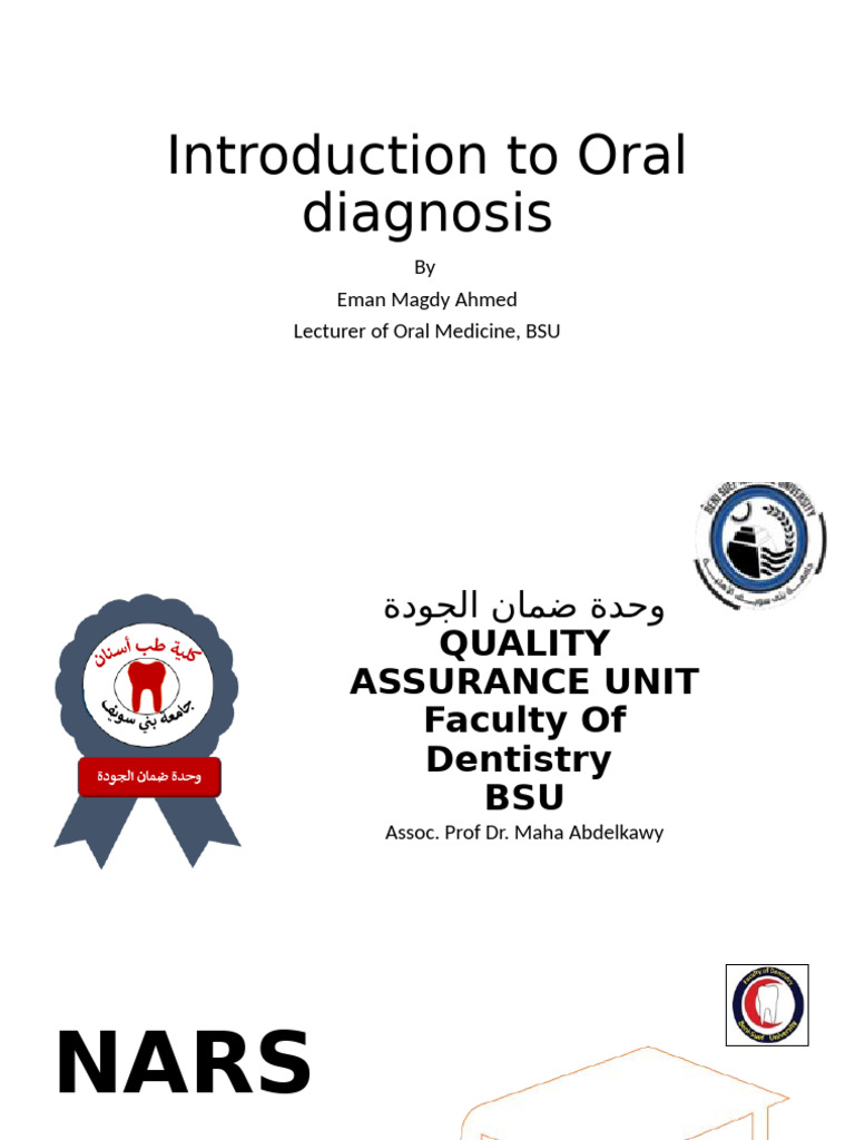 Introduction to Oral Diagnosis | PDF | Medical Diagnosis | Dentistry