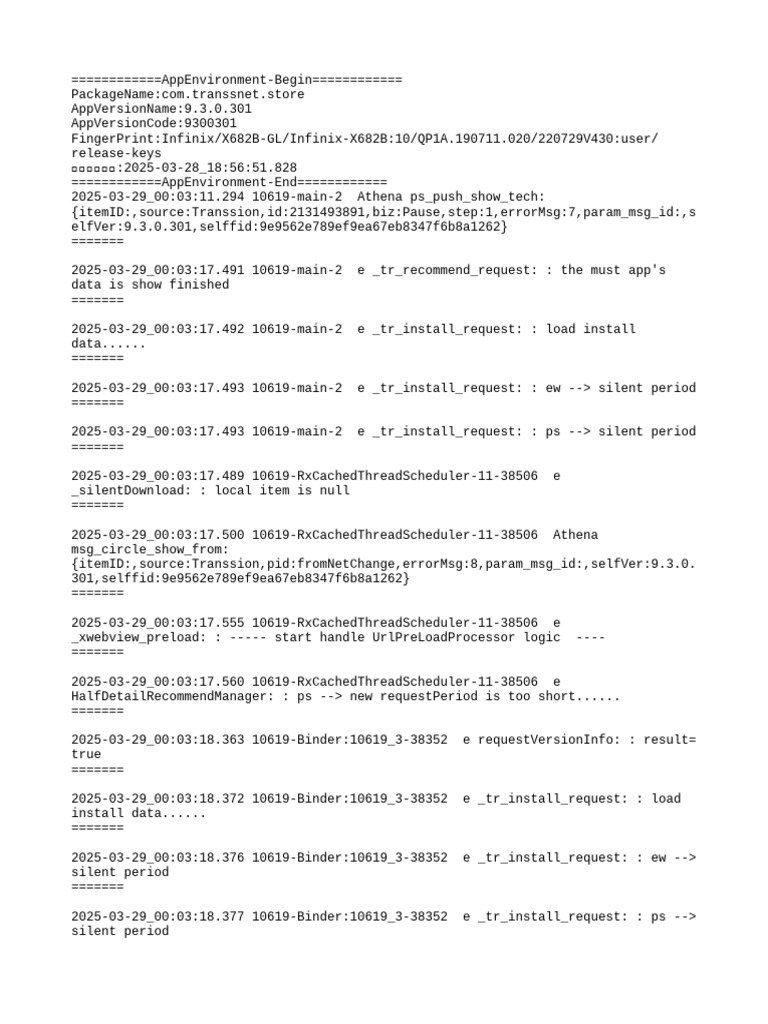 App Installation and Update Logs | PDF | Computing | Software