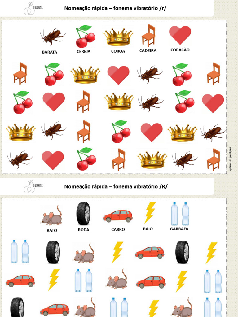 Nomeação Rápida de Fonemas /r/ e /s/ | PDF