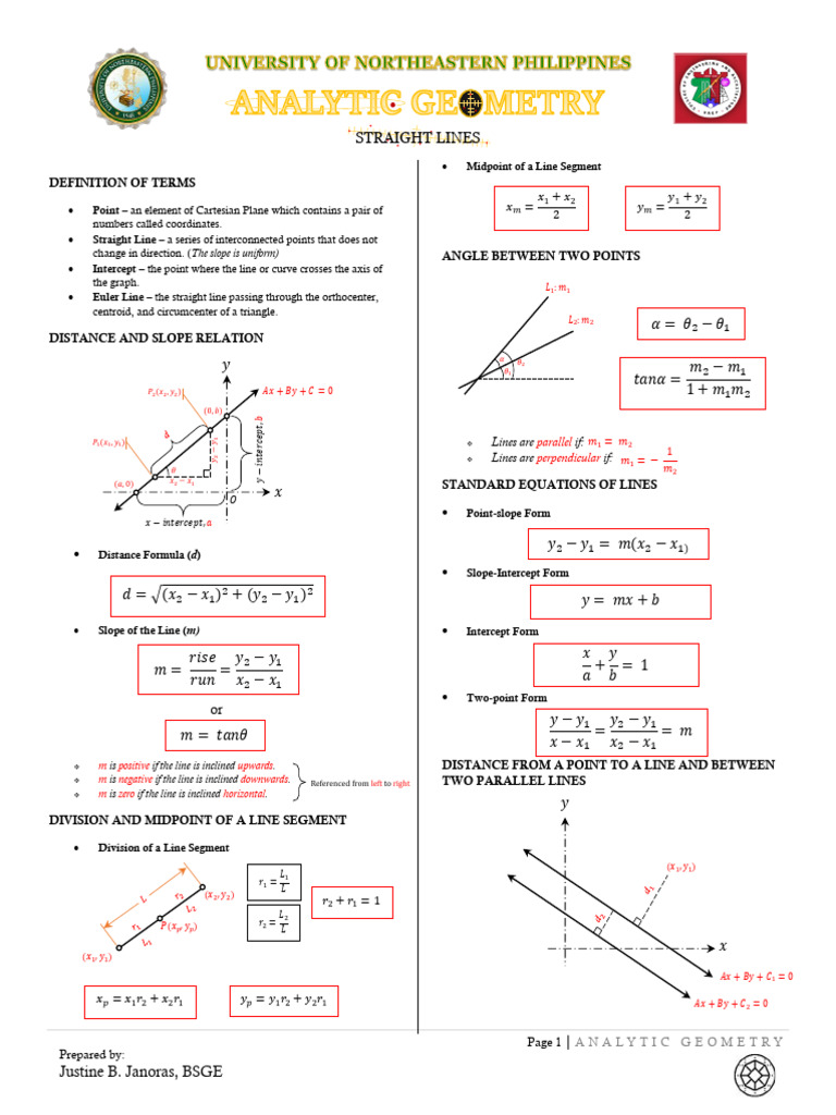 Analytic-Geometry-Straight-Lines | PDF | Line (Geometry) | Triangle