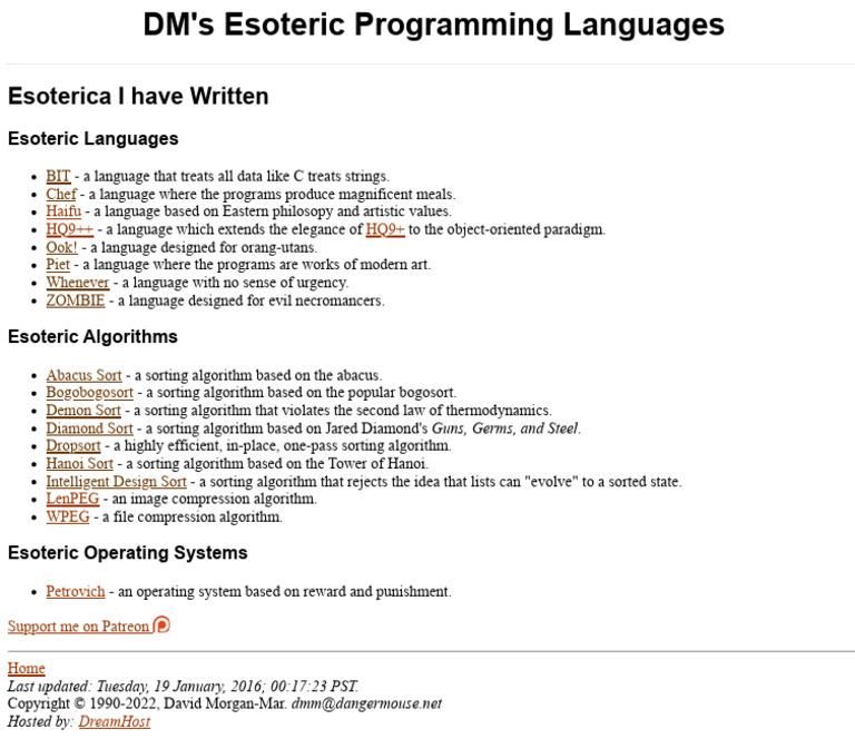 DM's Esoteric Programming Languages | PDF