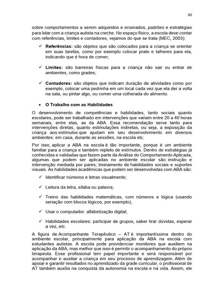 Estratégias de Ensino para Crianças Autistas | PDF | Autismo | Aprendizado