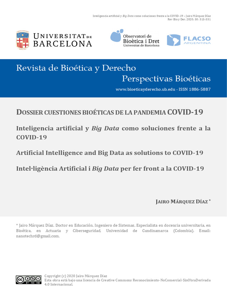Inteligencia Artificial y Big Data Como Soluciones Frente A La | PDF ...