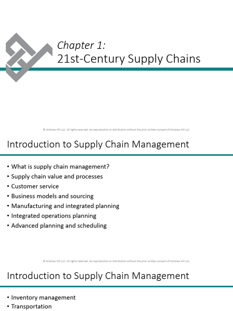 21st Century Supply Chain Overview | PDF | Supply Chain Management ...