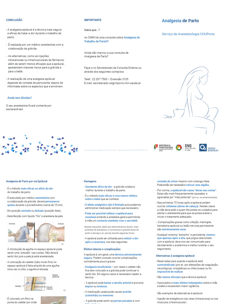 Analgesia Epidural no Parto: Guia Completo | PDF | Medicina Clínica ...