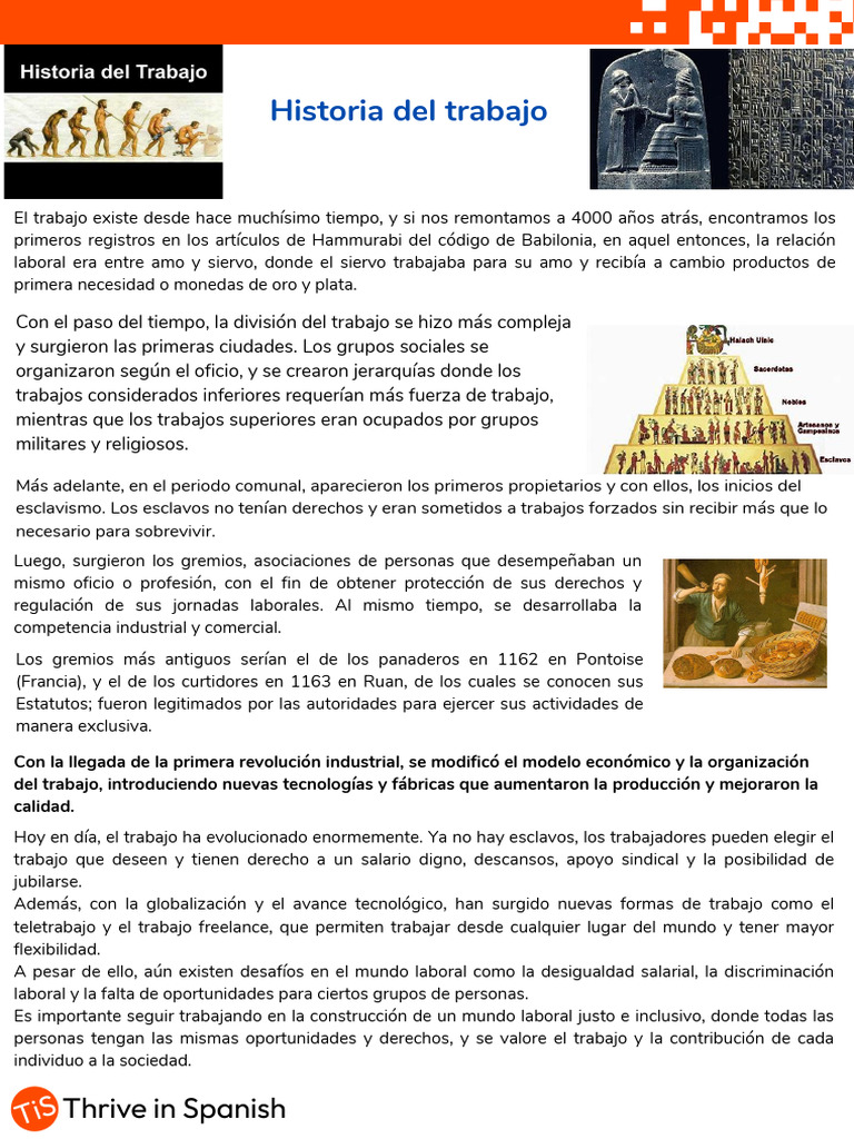 Evolución del Trabajo a lo Largo de la Historia | PDF | Esclavitud ...