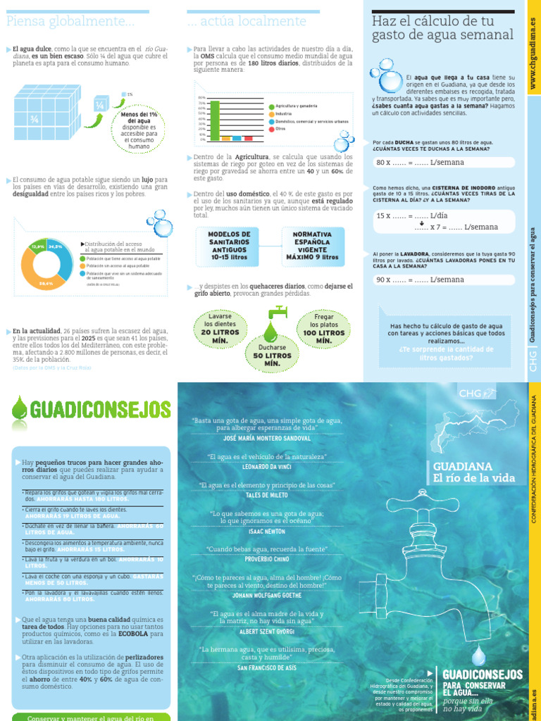 Cálculo y Ahorro de Agua Semanal | PDF | Agua | Agua potable