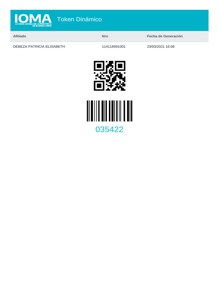 Token Dinámico: Generación y Datos | PDF