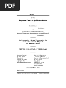 Karen Read Charges Dropped SCOTUS Paperwork