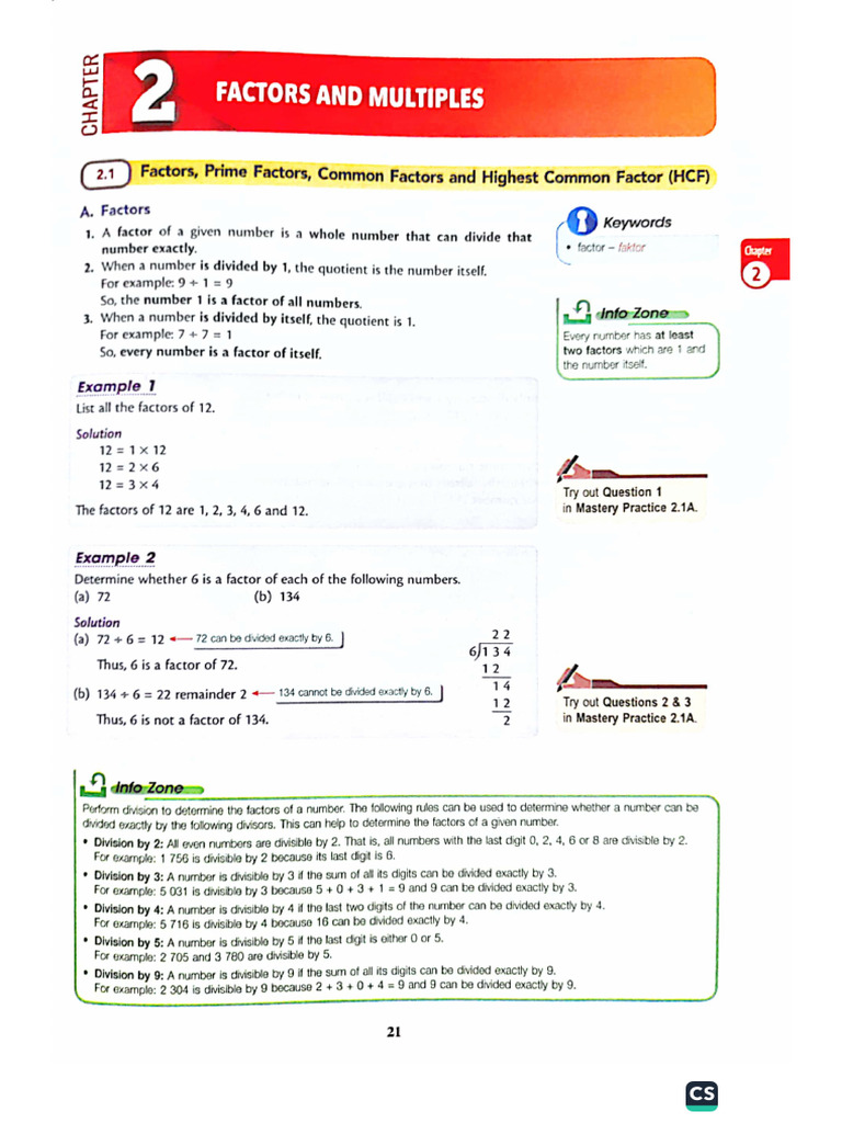 C2 Factors and Multiples | PDF