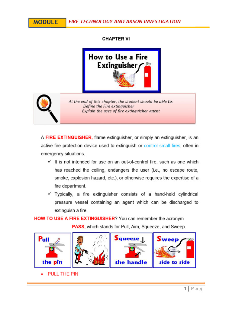 Chapter Vi Fire Extinguisher | PDF | Fires | Industrial Processes