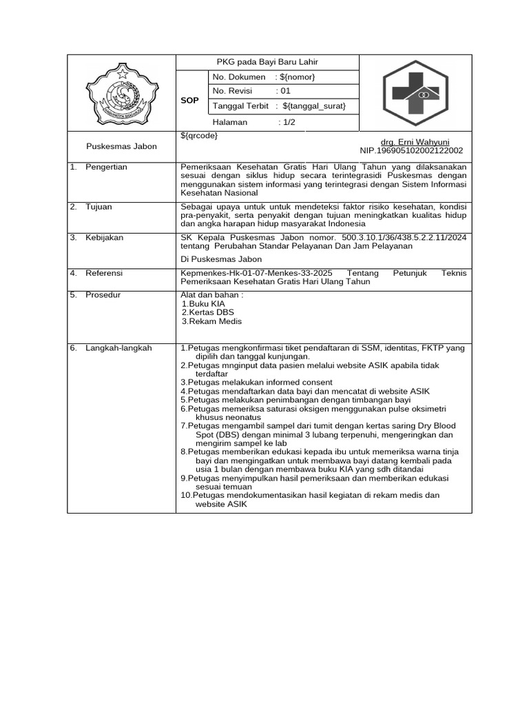 SOp PKG bbl new | PDF