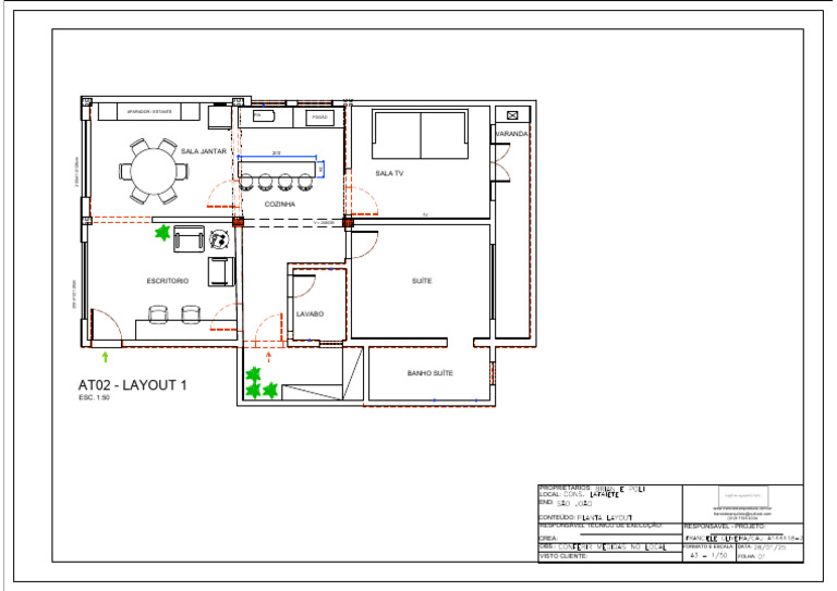 Layout de Projeto Residencial 1:50 | PDF