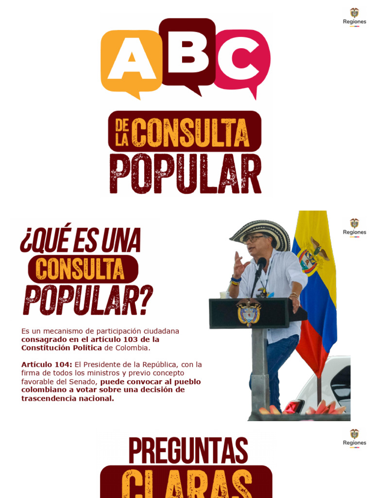 Consulta Popular en Colombia: Proceso y Requisitos | PDF