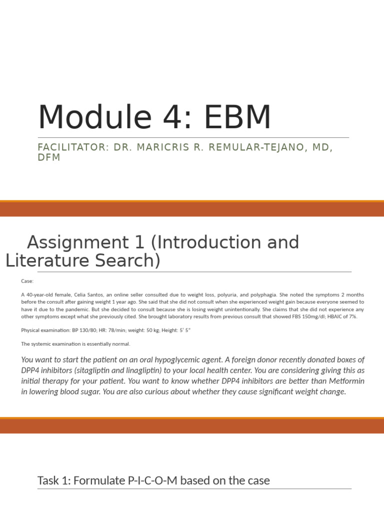 Module 4 EBM | PDF | Diabetes | Sensitivity And Specificity