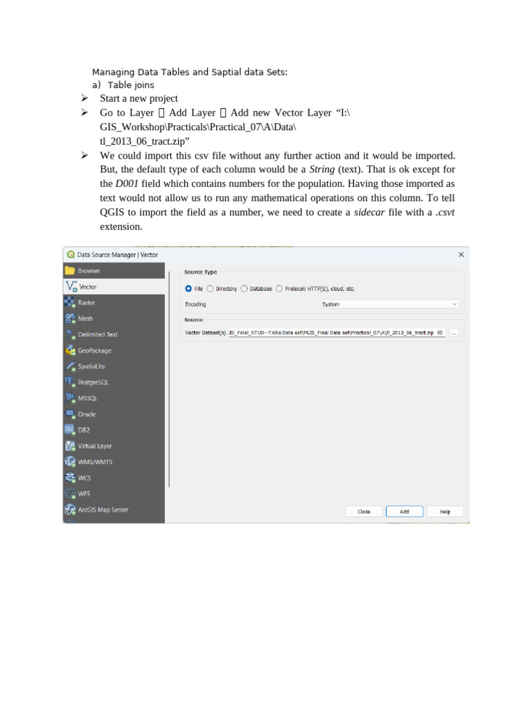 Managing Data Tables in QGIS | PDF