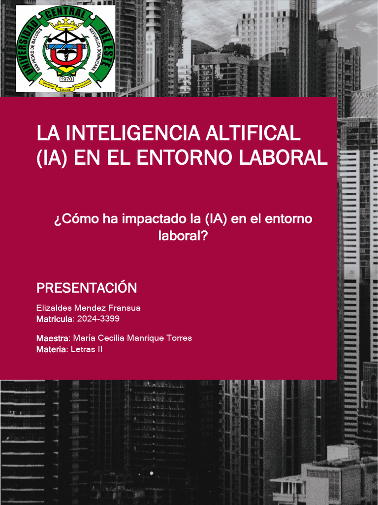Impacto de la IA en el Trabajo Actual | PDF | Inteligencia artificial ...