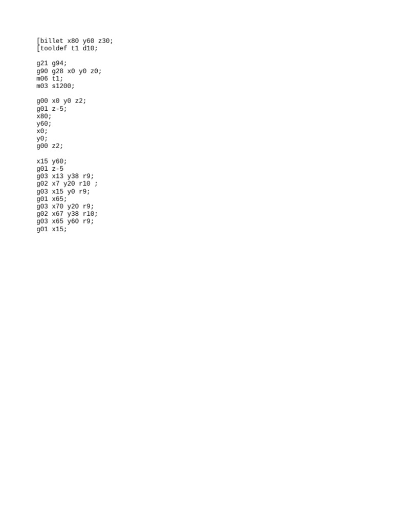 CNC Machining G-Code Program Guide | PDF