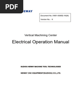 Vertical Machining Center Manual | PDF | High Voltage | Computer File
