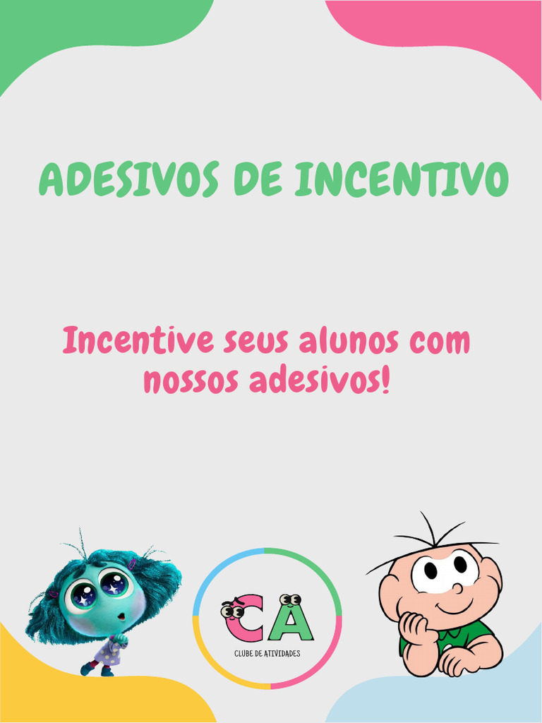 Adesivos de Incentivo Escolar para Imprimir | PDF