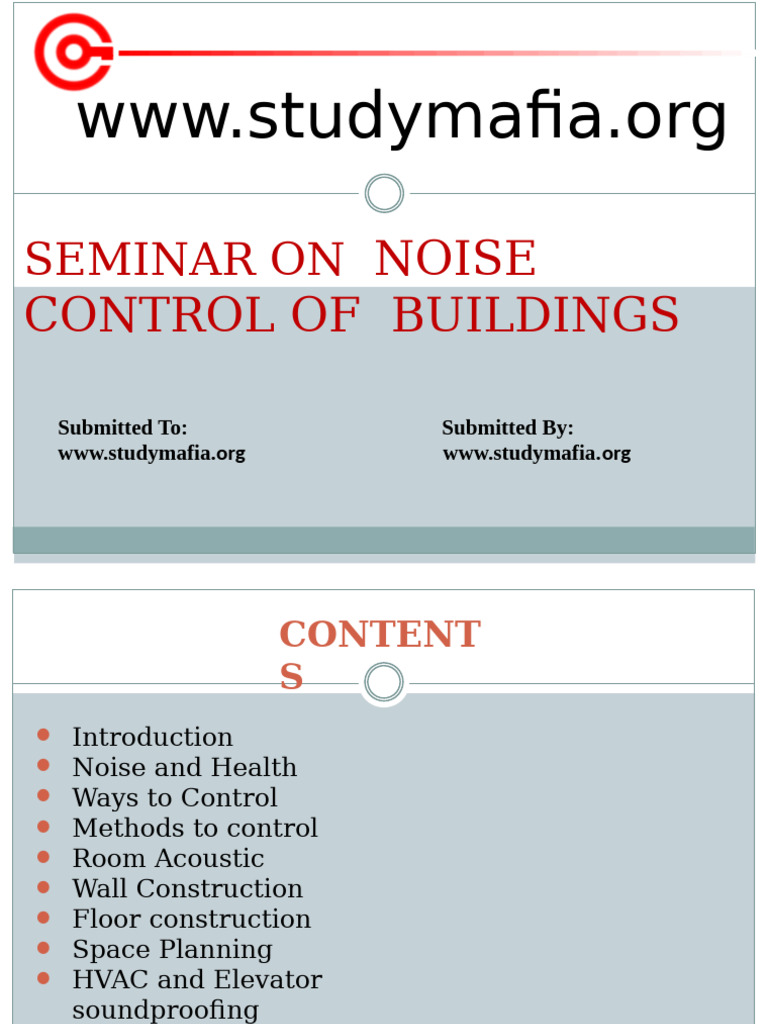 Noise Control in Building Design | PDF | Duct (Flow) | Acoustics