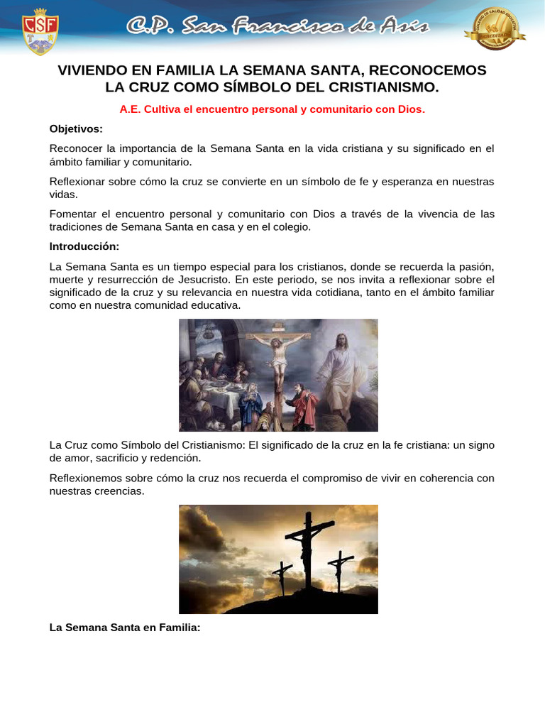 Viviendo en Familia La Semana Santa | PDF | Fe | Dios