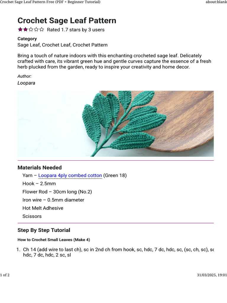Sage petal crochet main image 0