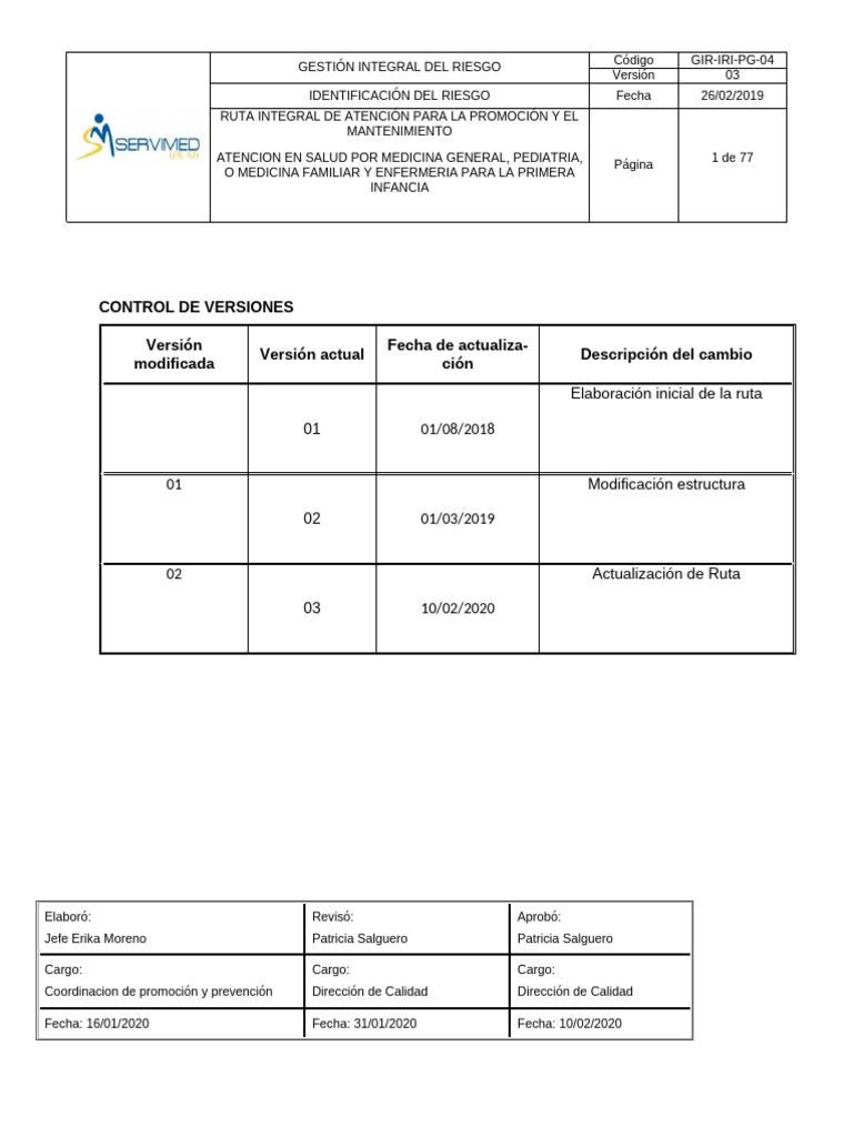 Ruta de Atención Integral para Infantes | PDF | Amamantamiento | Enfermería