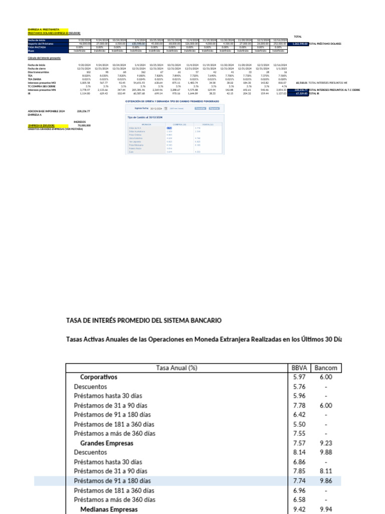Cálculo de Intereses Presuntos 2024 | PDF | Sector privado | Derecho ...