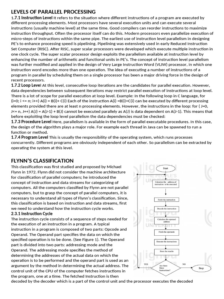 Levels of Parallel Processing Explained | PDF | Central Processing Unit ...