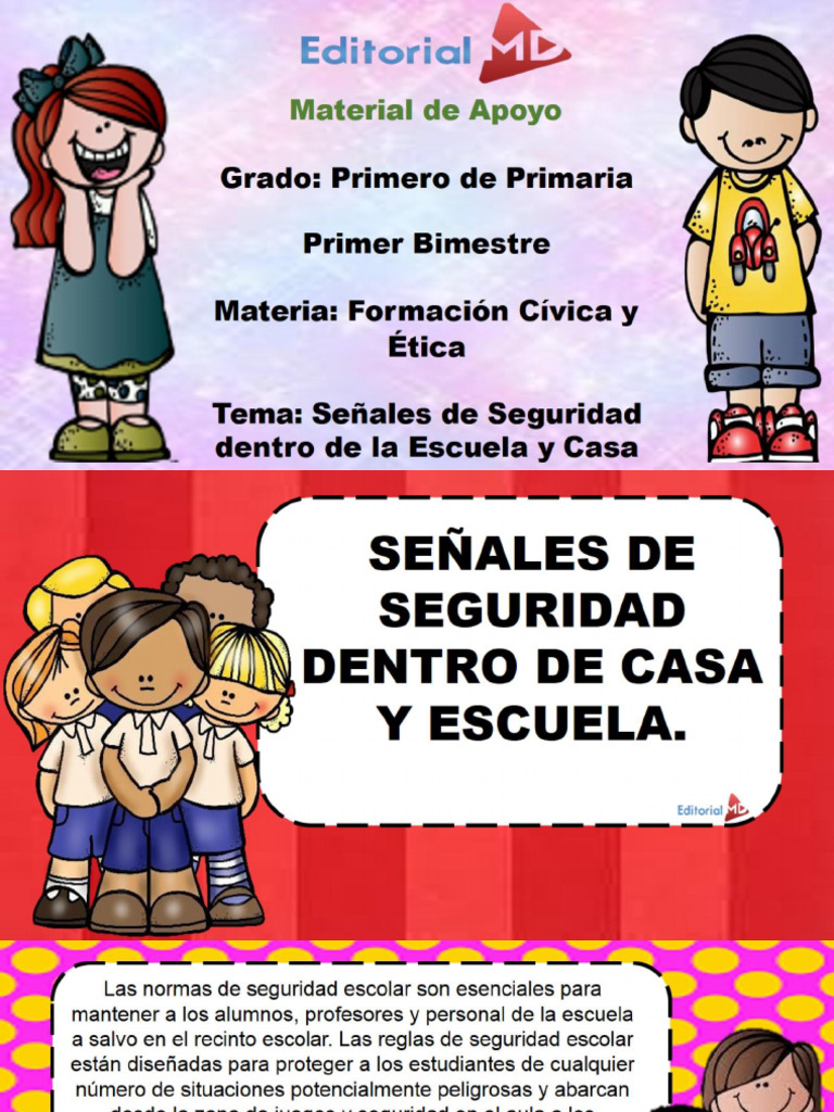 Señales de Seguridad Dentro de La Escuela y Casa | PDF